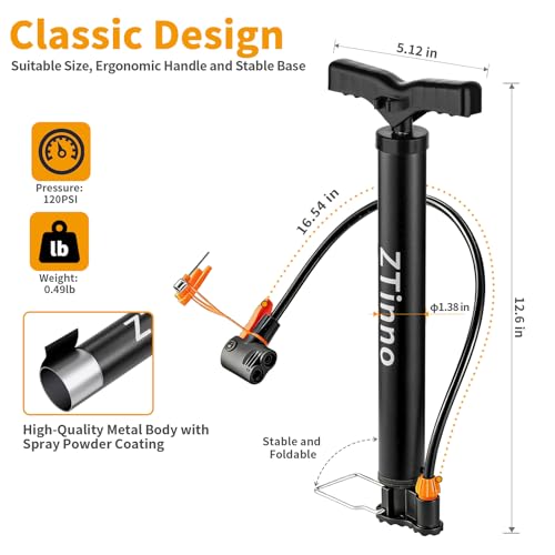 ZTinno Floor Bike Pump Portable