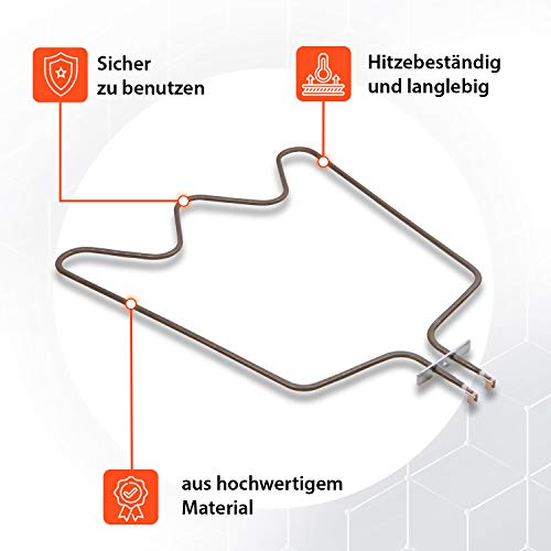 Onderverwarming verwarmingselement elektrische radiator 230 V vervanging voor Whirlpool Bauknecht 480121101147 ovenverwarming verwarmingsstaaf geschikt voor Ignis Privileg oven oven oven accessoires onderdelen - Image 5