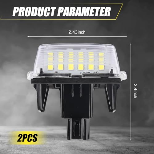 image for leediga 2 PCS Car LED License Plate Light, 2.43