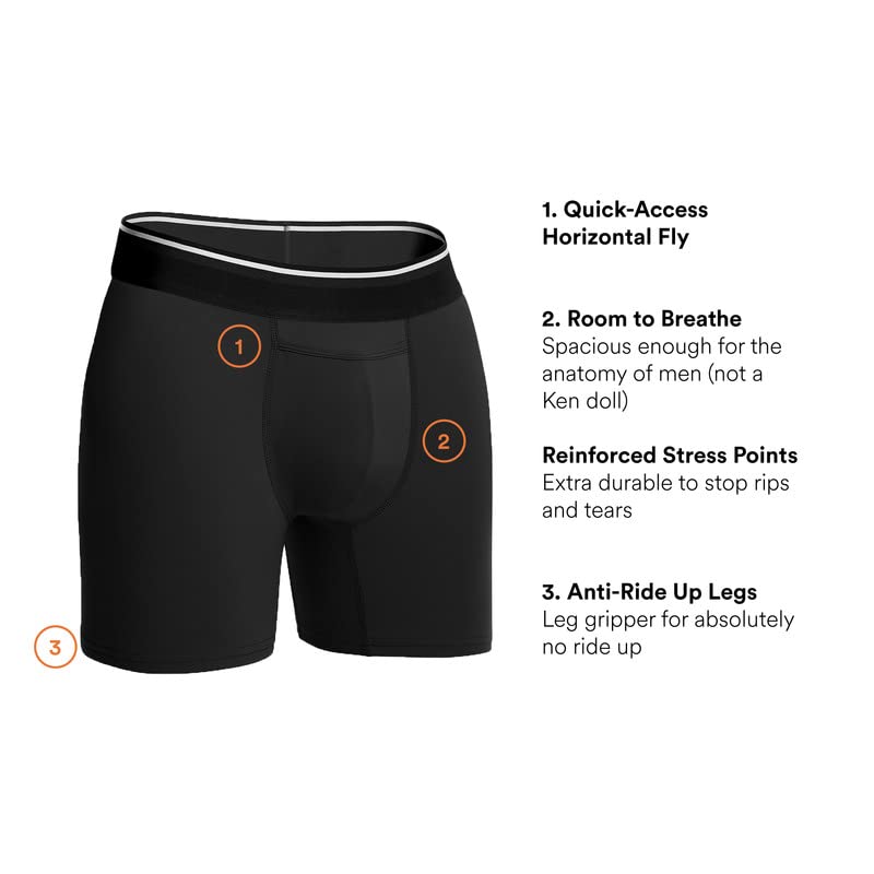 Men’s Boxer Briefs w/Performance Comfort Fabric, No Ride Up Legs, Breathe Zones, Sweat-Wicking, Anti-Chafing2