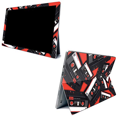 Image of MightySkins Carbon Fiber Skin for Microsoft Surface Pro 7 - Mix Tape | Textured Carbon Fiber Finish | Easy to Apply, Remove, and Change Styles | Made in The USA