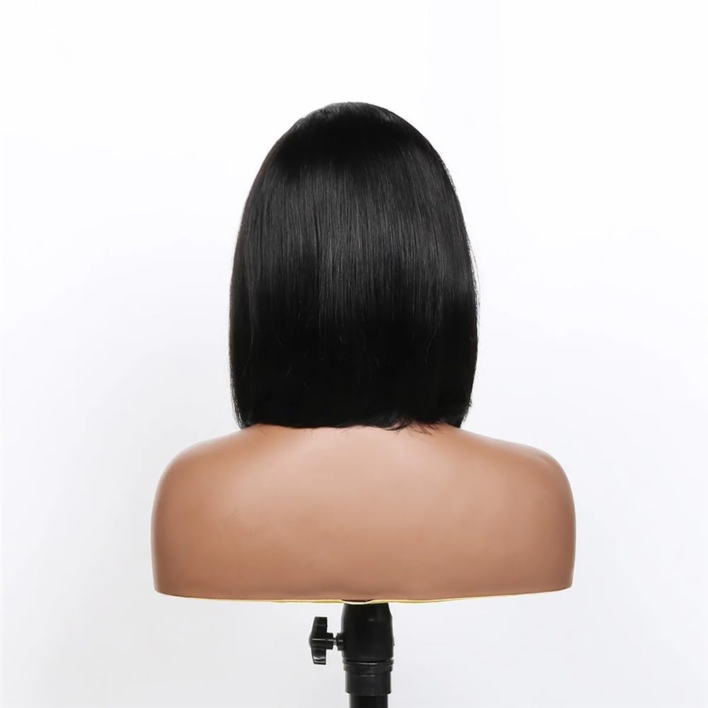 Parrucca Donna Parrucca Bob Capelli Umani Lisci T Part Lace Frontal Parrucche Pre Pizzicate 180 Densità Parrucca Bob 8-16 Pollici Parrucche(16inches)
