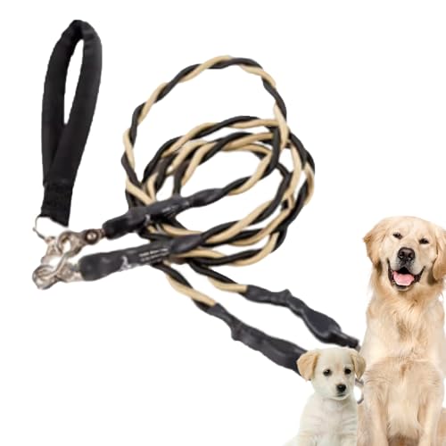 YNPQTDS 大型犬用ロープ | ペット用ダブル引っ張りロープ | 快適 重厚 丈夫なペットアクセサリー 散歩 引っ張り 安全強化 アウトドア ビーチ 公園 トレーニング