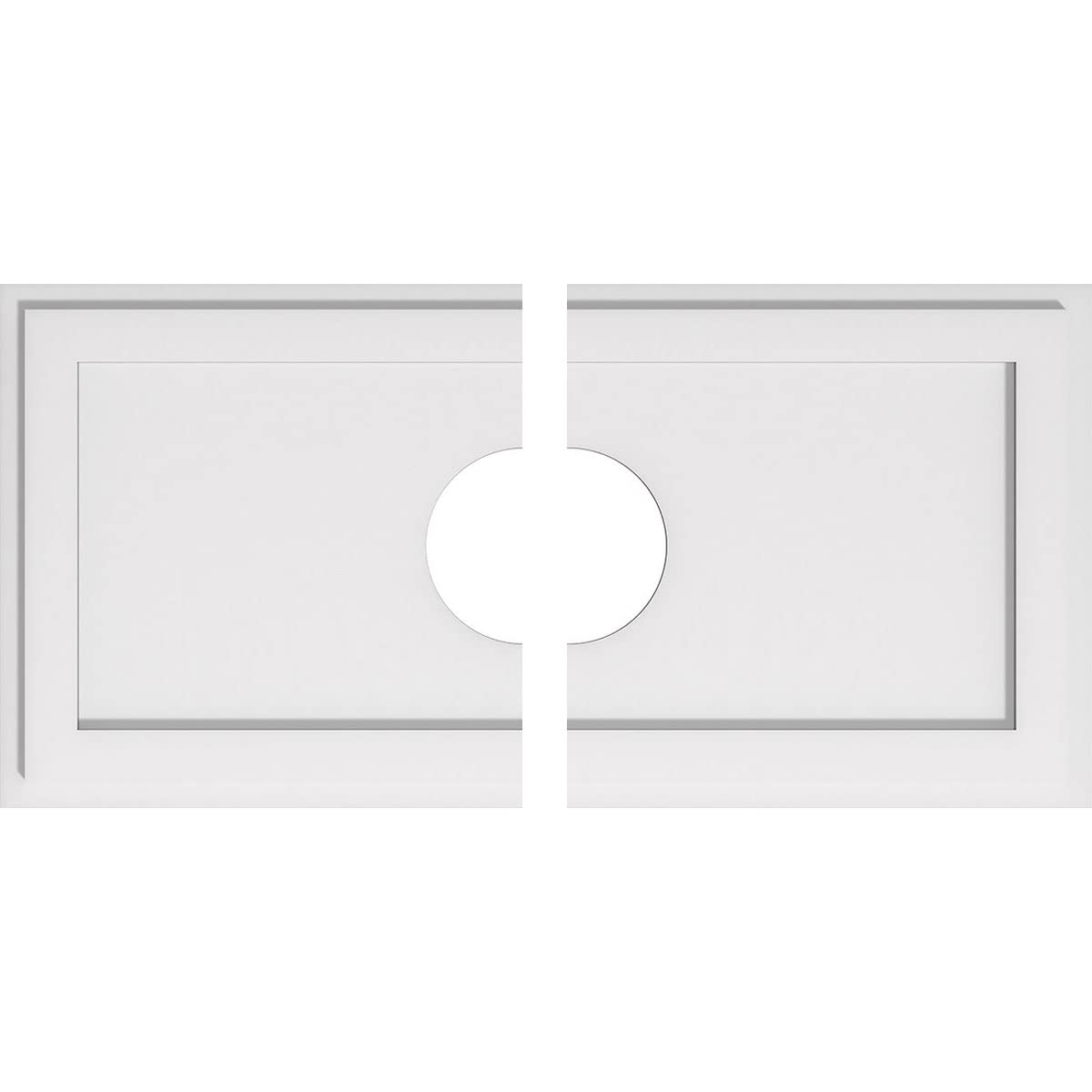 Médaillon de plafond 2 pièces 32" Ekena Millwork blanc pour grand lustre
