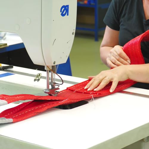Image of Conclood India Polyester Webbing Sling | Lifting Belt | Red Colour | Use for Handling materials in warehouses & logistics | Lifts & secure heavy loads (5 Ton 2 Meter).
