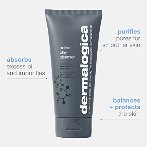 Dermalogica Active Clay Cleanser 150ml - Removes Excess Oil & Impurities, Mineral-rich Clay, Absorbs Impurities, Cleanses Pores, Refines and revitalizes All Skin Types - Image 5