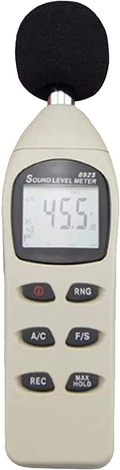 Sonómetro Digital, decibelímetro retroiluminado, portátil, 40-130 dBA, con Nivel de presión Sonora (SPL), medidor de Ruido, Monitor de Volumen de Audio para el hogar y la Oficina.