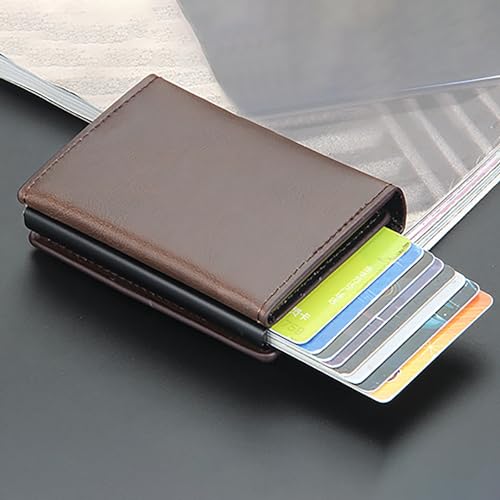wallet for men, Minimalist men's wallet, Men's Invisible Wallet Gift Dad Husband Boyfriend Black, slim wallet for men (coffee color)3