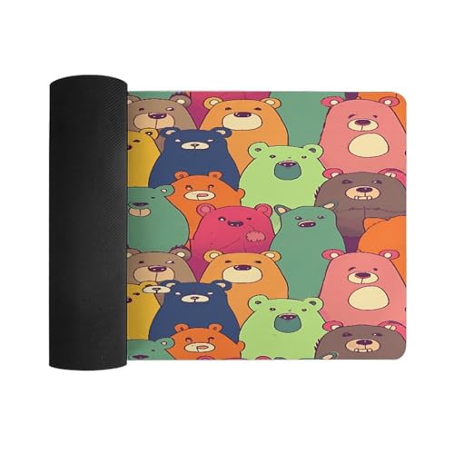 Colorful Bears Desk Mat Pad Grande de Goma Antideslizante miniatura 3