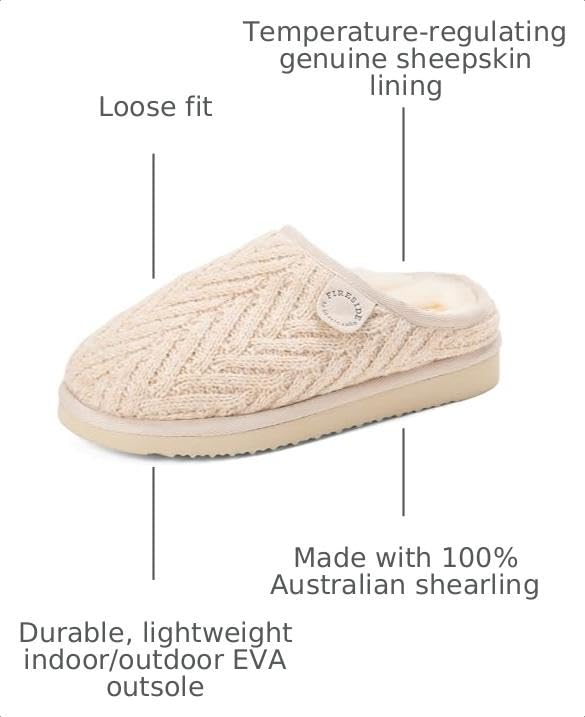 Image of Fireside by Dearfoams Women's Greta Genuine Shearling Clog Slippers, 100% Natural Suede Clogs for Outdoor & Indoor