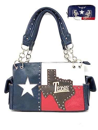 American Flag Rhinestone Handbag, Purse Wallet in Multi Colors - Main Image
