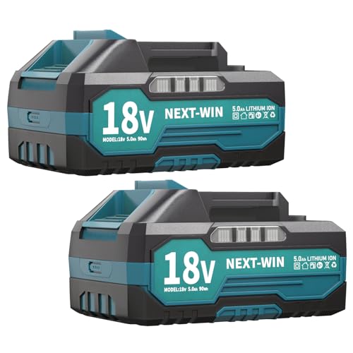 NEXT-WIN Not Included Battery Charger, 2-Pack 5.0Ah Battery Replacement (Blue)