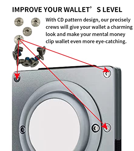 Maintenance Screws and Screwdriver for Minimalist Wallet Replacement Wallet Screws for Slim Wallet (Basic Silver)3