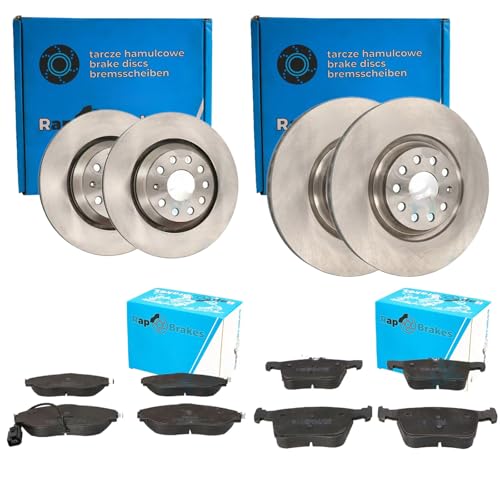 BandelOne enthält RAP Brakes Bremsenset vorne + hinten passend für Golf 7 Gti R S3 Leon 5F