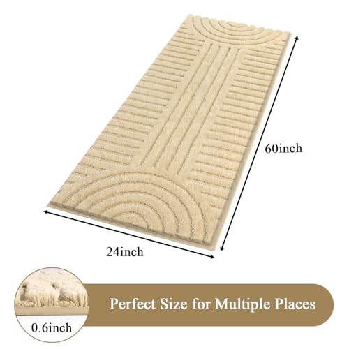 SHACOS Super Soft Bathroom Runner Rugs 24"x60" Non Slip Boho Bath Mats by SHACOS - Used condition - Image 6