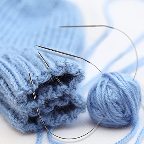 Knitpal Sock Circular Knitting Needle Set, Two Circular Method, 12 Pcs In 6 Sizes, (Free Patterns), Ideal For Beginners & Experienced Knitters, 24 Inches #TOP3