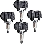 Cheriezing 36106856209 Programmed Tire Pressure Monitoring System (TPMS) Sensor - Compatible for 320I 328D 328I 330I 335I 428I 435I ACTIVEHYBRID 3 X5 X6 433MHz Set of 4