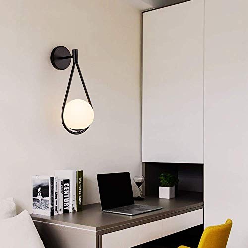 Lámpara de pared de bola de vidrio para iluminar pasillos oscuros con LED 2