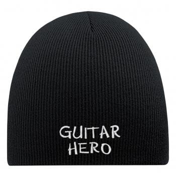  Fan-O-Menal Beanie Cappello con Ricamo – Guitar Hero – 54838 Nero