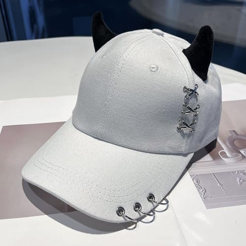 Image of Mens Baseball Cap Baseball Hat Funny Trucker Hats for Men Women Cute Beanie Distressed Cap Ponytail Hat for Women