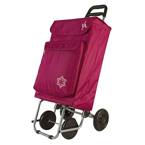 AMIG - Chariot de Course Isotherme Mod. 5 | Rouge | Capacité de 45 litres | Charge maximale : 15 kg Cover