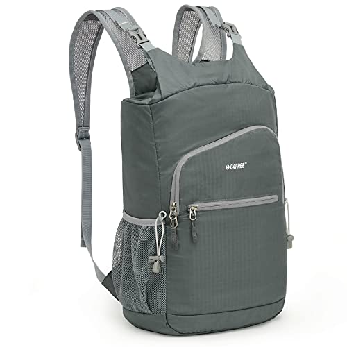 G4Free 25L Packable Hiking Backpack Lightweight Waterproof Shoulder Daypack Foldable For Outdoor Travel Camping(Gray) #TOP20