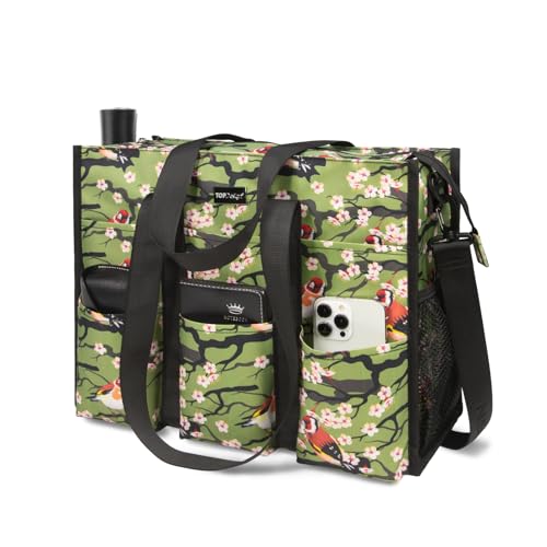 Image of TOPDesign Utility Water Resistant Tote Bag with 22 Pockets, Zipper Closure