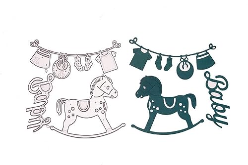 Stanzenshop Lot de matrices de découpe pour bébé, naissance, grossesse, enfant, scrapbooking, fabrication de cartes