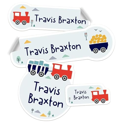Custom Name Labels for Boys – Waterproof No-Iron...