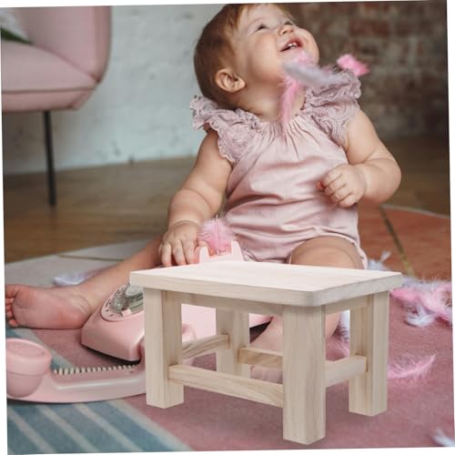 Tabouret en bois à surface lisse assise compacte et robuste Zerodeko