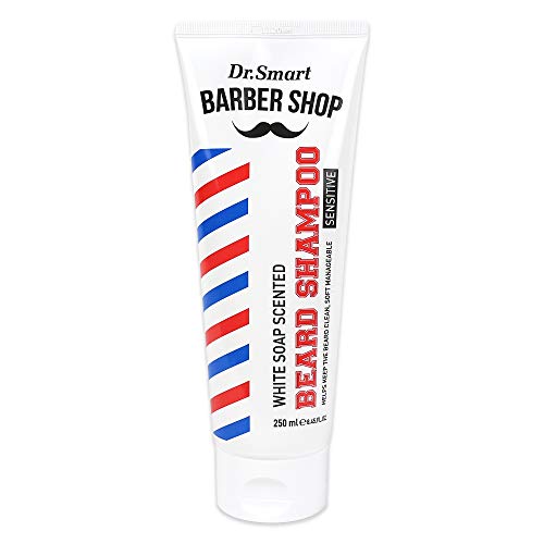 Dr. Smart Barber Shop Beard Shampoo [2 Types: Sandal Wood & White Soap] 250ml (White Soap)