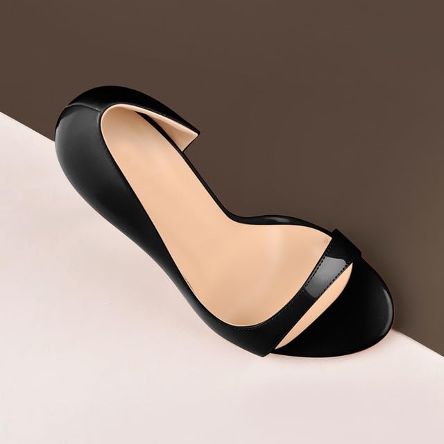 Richealnana Women's Slip-on Stilettos Cutout Pumps4