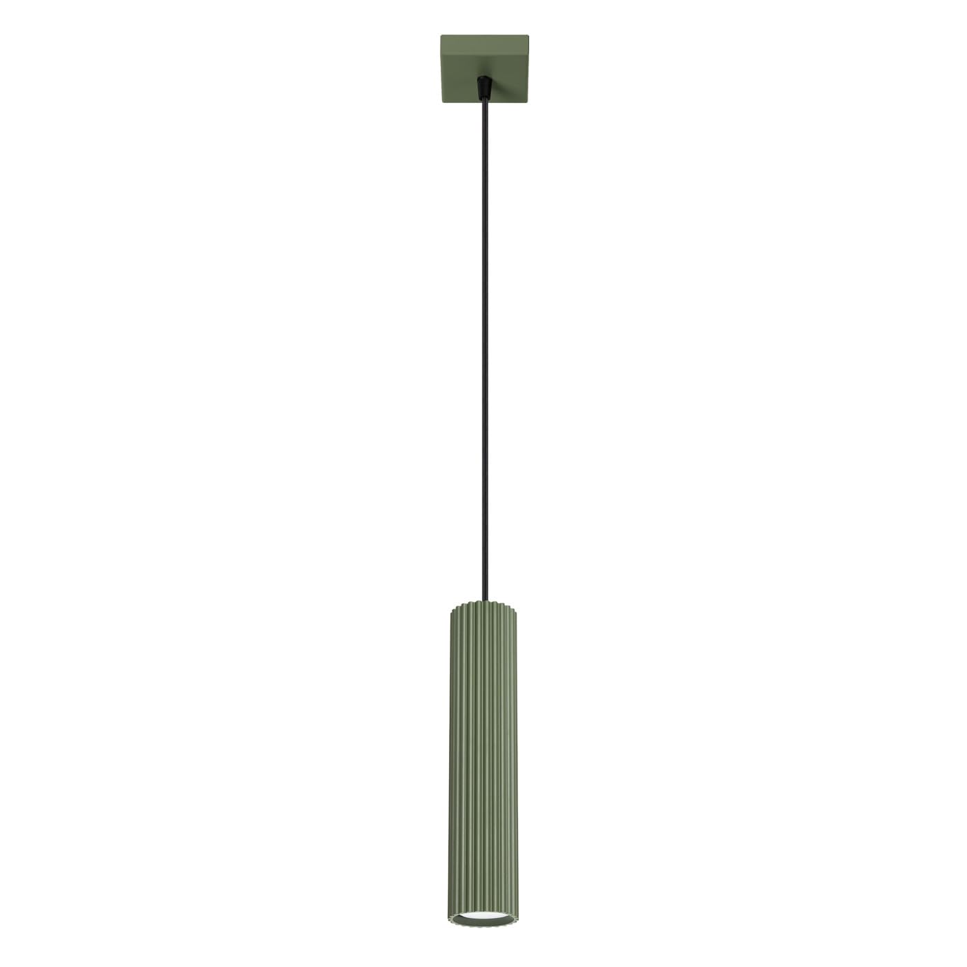 SOLLUX lighting Pendant lamp KARBON 1 Olive Green