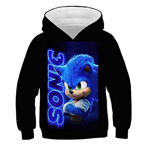 Ragazzi Ragazze Felpe con Cappuccio 3D Sonic The