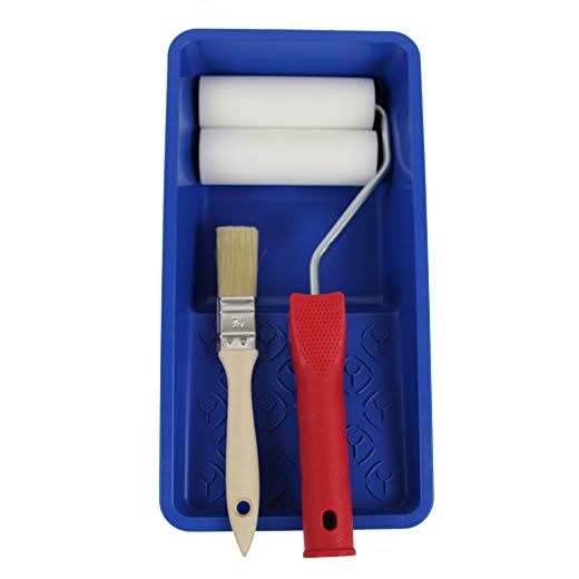Mini Rodillo Pintura de Espuma + Cubeta + Pincel