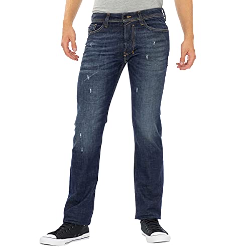 Diesel Safado-R R7TA8 Pantalon en jean coupe droite pour homme, bleu, 38W x 34L