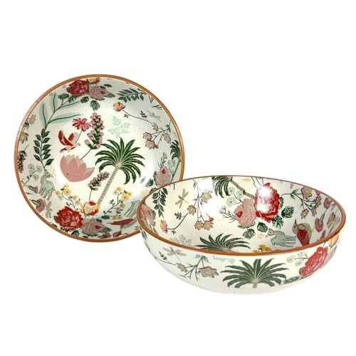Image of SNS Palm Jumeirah Ceramic Serving Bowl Set of 2 | Salad, Curry & Snack Bowls