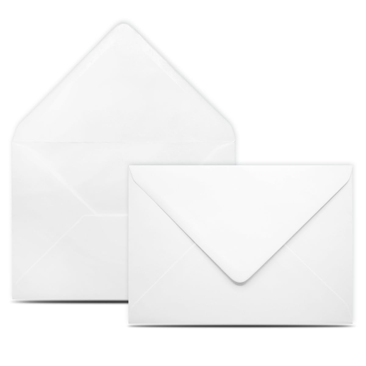 Colours-4-you - 500 buste per lettere, formato DIN B6, 12,5 x 17,5 cm, con chiusura a linguetta con punta da inumidire, colore: bianco, 12,5 x 17,5 cm