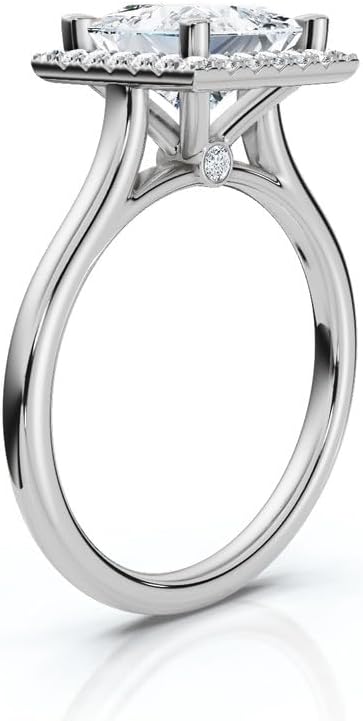 1-5 Ct Princess Moissanite Engagement Ring 10k 14k 18k Rose Gold & 925 Sterling Silver Solitaire Engagement Ring Christmas gift for Women