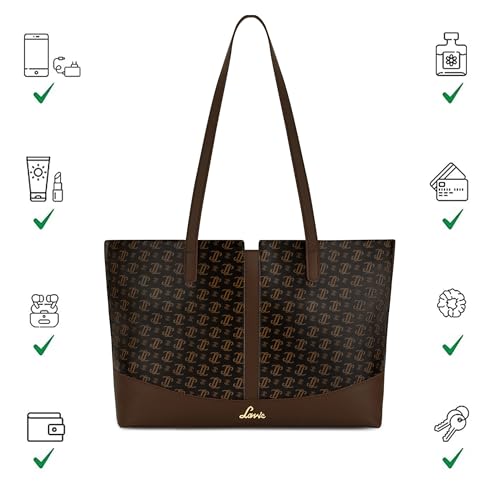 Image of Lavie Women's Mono LL Samara Tote Bag for Women | Tote Handbag for Work | Ladies purse | Stylish Shoulder Bag | Gift for Women