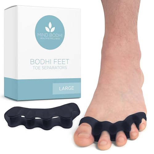 Mind Bodhi Toe Separators/Toe Spacers - For Men and Women - Large Size Black