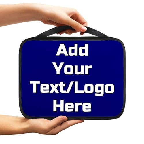 Image of Custom Bible Covers for Men Women Personalized Bible Cover Case Add Your Picture Text Name Image Customizable Scripture Bags with Handle Zipper, Navy