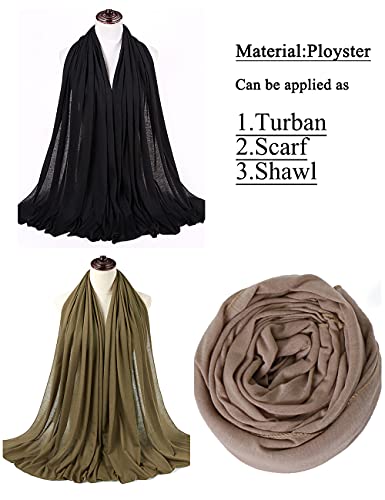 Harewom 3PCS Head Wraps for Black Women Turban Headwraps Stretchy African Hair Wraps Soft Jersey Head Scarf Tie Headbands Pack - Image 3