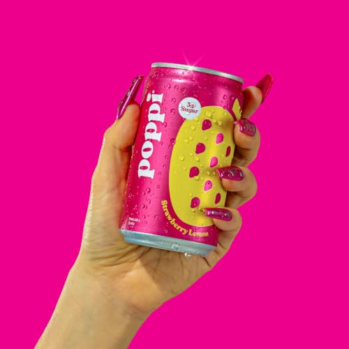 Poppi Prebiotic Soda, Strawberry Lemon, 7.5 Fl Oz Mini Can, 24 Pack - image 4