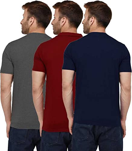 Image of INKKR Men Round Neck Tshirt for Men Pack of 3 Combo