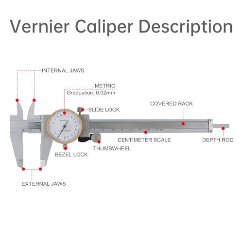 Calibrador Vernier 0-150mm Acero Carbono con Estuche y Guantes miniatura 6