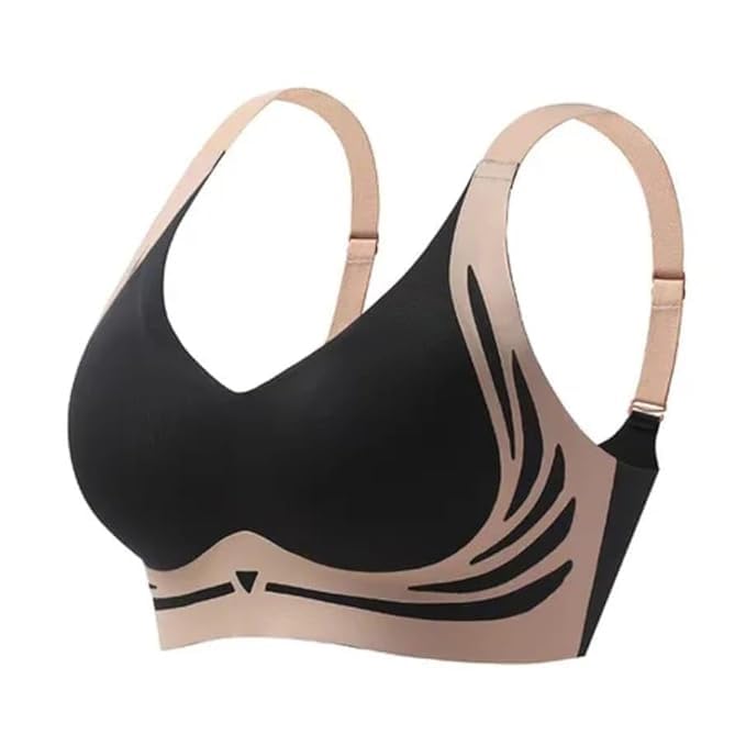 Women Plus Size Padded Light Support Wireless Bra, Seamless Soft Bralette, for Sleep, Yoga and Everyday Sports Bra M-3XL
