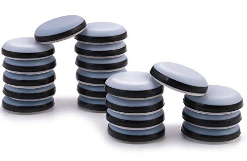 3/4" Adhesive Furniture Glides Sliders-FURNIGEAR PTFE (Teflon) Chair Leg Movers Sliders for Carpet