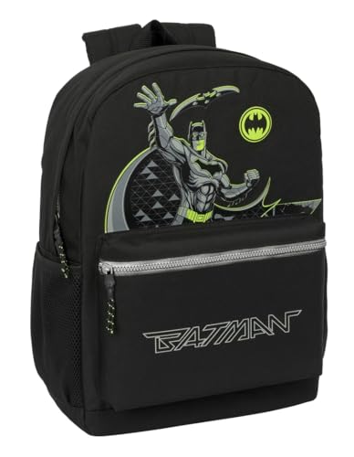 Sac à dos d'école Batman résistant et confortable de dimensions 32 x 14 x 43 cm