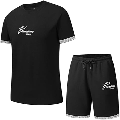 Vibes Men's Textured Waffle T-Shirt & Shorts Set Cover
